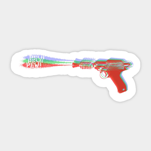 Ray Gun Color Sticker by rendezbleu